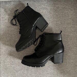 Combat Boots with Heel